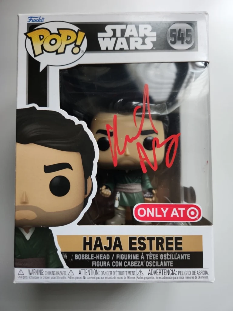 Kumail Nanjiani SIGNED FUNKO POP Star Wars Haja Estree Obi Wan 545 Beckett COA