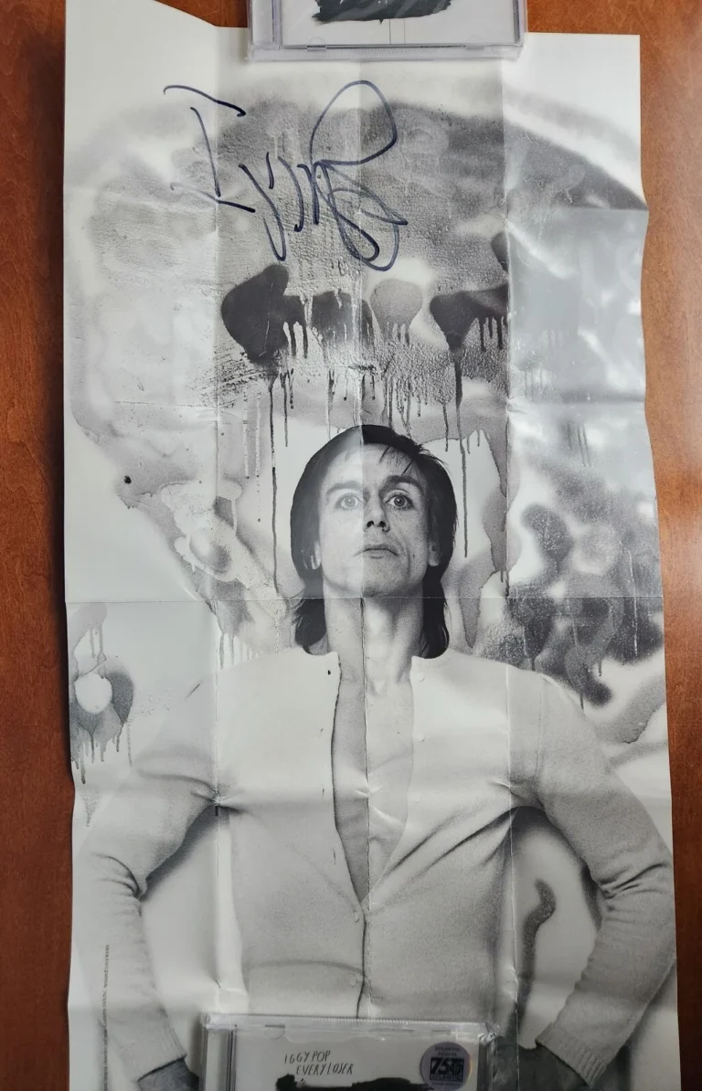 Iggy Pop SIGNED The Stooges Autographed Evert Loser Poster beckett BAS COA