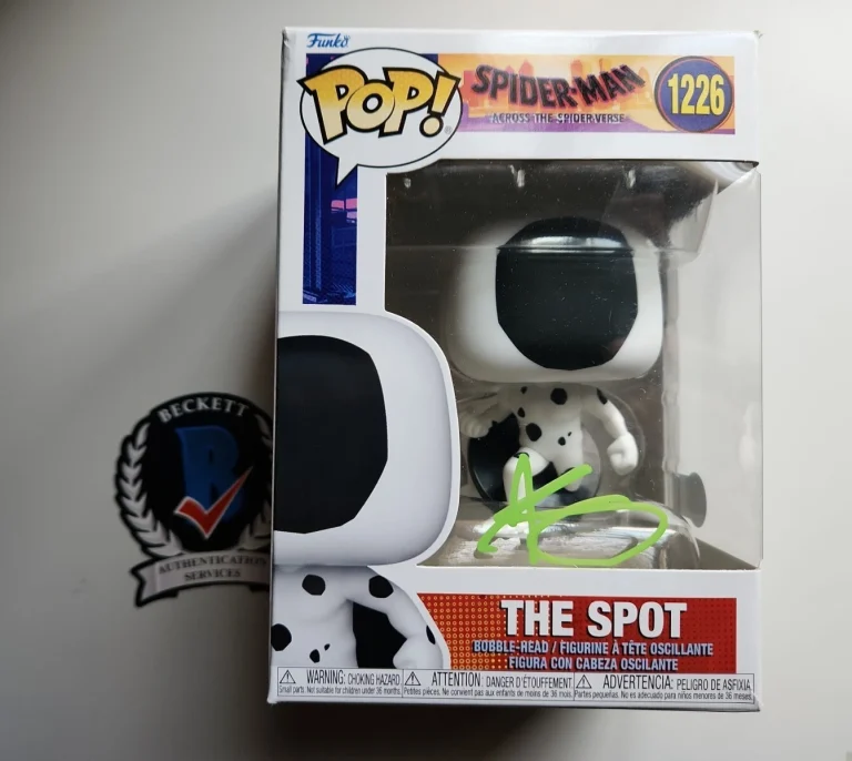 JASON SCHWARTZMAN SIGNED THE SPOT FUNKO POP SPIDERVERSE BECKETT BAS COA 1226
