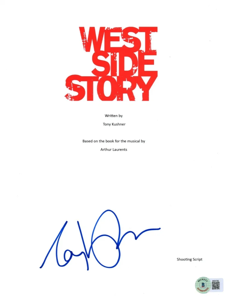 TONY KUSHNER SIGNED AUTOGRAPH WEST SIDE STORY FULL MOVIE SCRIPT - BECKETT COA