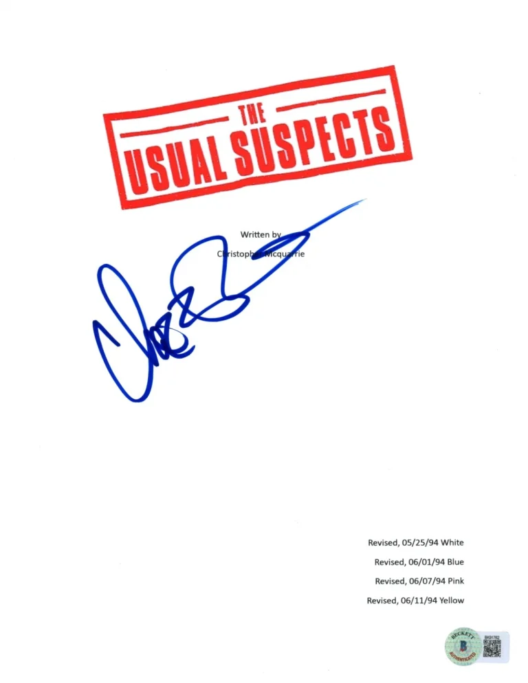 Chazz Palminteri Signed Autograph The Usual Suspects Full Movie Script BECKETT