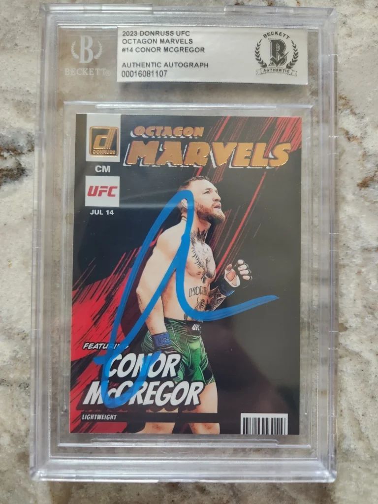 CONOR MCGREGOR SIGNED NOTORIOUS UFC TRADING CARD BECKETT BAS COA IRELAND MAC