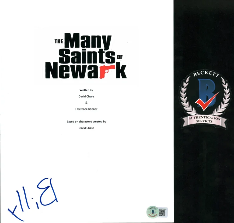 Billy Magnussen SIGNED THE MANY SAINTS OF NEWARK FULL SCRIPT BECKETT COA BAS