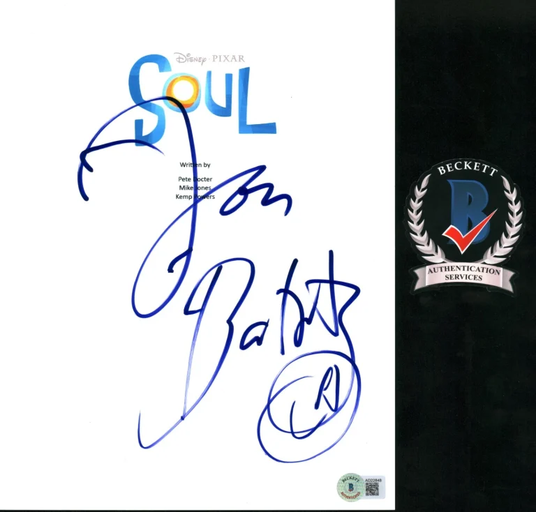 JON BATISTE SIGNED SOUL FULL MOVIE SCRIPT OSCAR WINNING COMPOSER BECKETT COA BAS