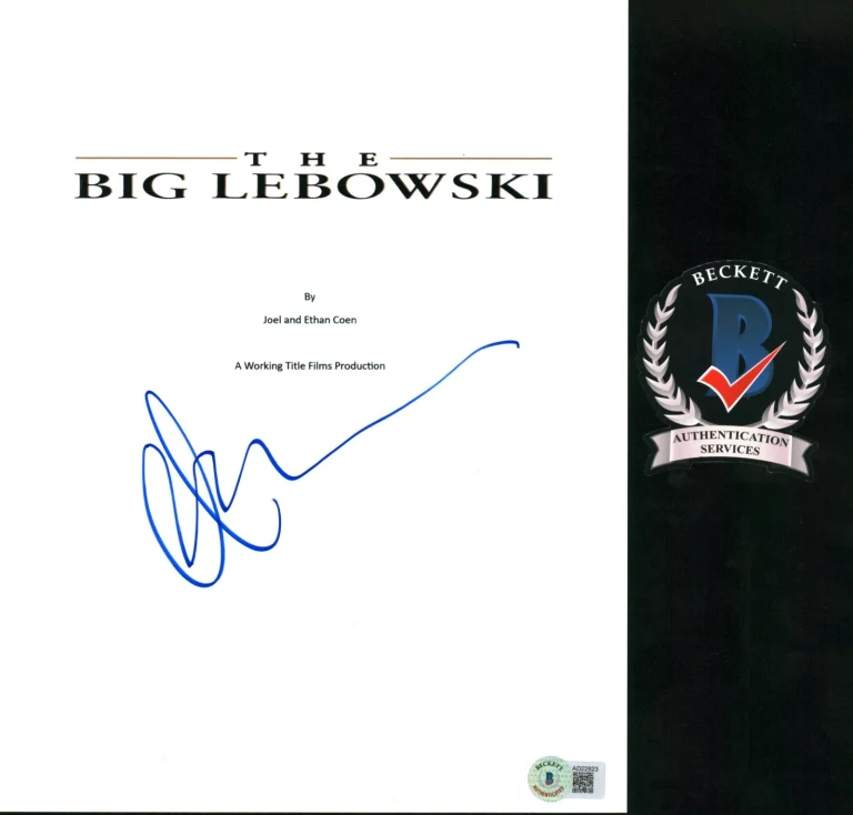 JULIANNE MOORE SIGNED THE BIG LEBOWSKI FULL MOVIE SCRIPT BECKETT BAS COA