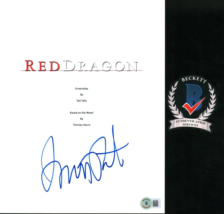 BRETT RATNER SIGNED RED DRAGON FULL MOVIE SCRIPT BECKETT BAS COA HANNIBAL