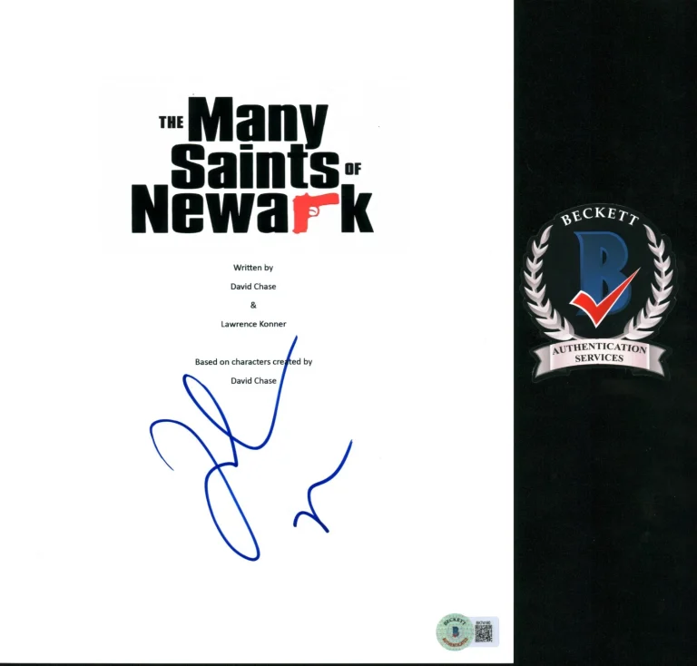 JOHN MAGARO SIGNED THE MANY SAINTS OF NEWARK FULL SCRIPT BECKETT COA BAS