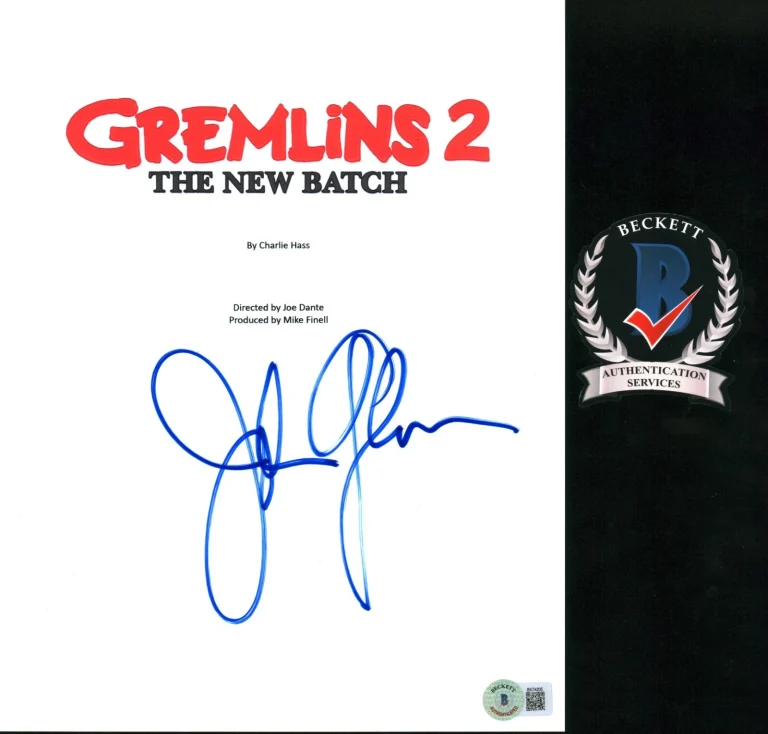 JOHN GLOVER SIGNED GREMLINS 2 THE BAD BATCH FULL SCRIPT BECKETT BAS COA
