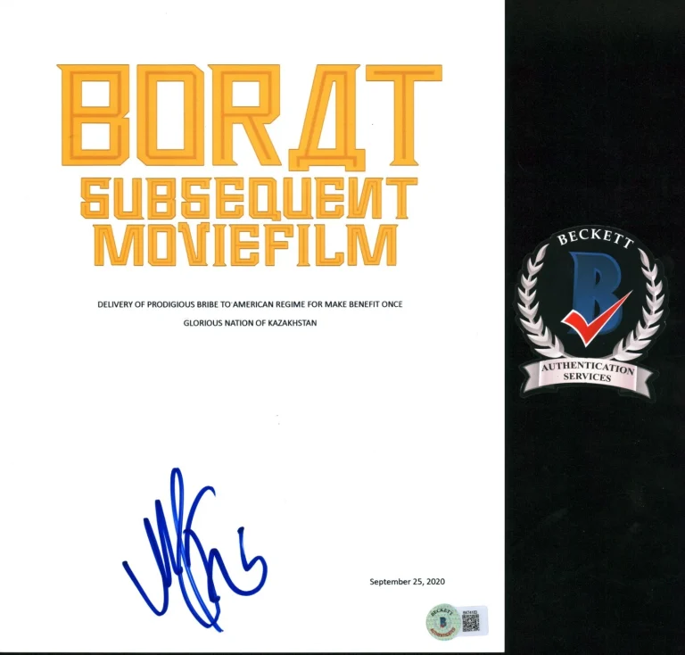 MARIA BAKALOVA SIGNED BORAT 2 FULL MOVIE SCRIPT BECKETT BAS COA