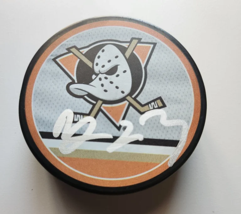 MASON MCTAVISH SIGNED ANAHEIM DUCKS NHL PUCK YOUNG STAR AUTOGRAPHED