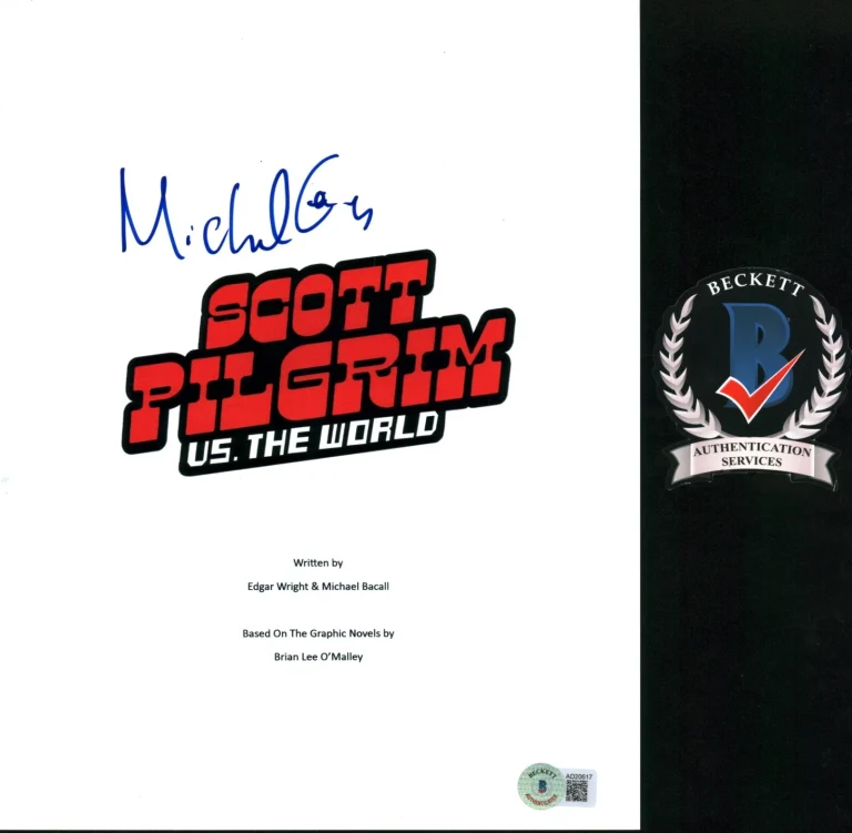 MICHAEL CERA SIGNED SCOTT PILGRIM VS THE WORLD SCRIPT BECKETT BAS COA LOOK READ