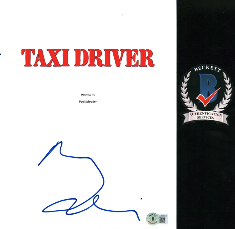 ROBERT DENIRO SIGNED TAXI DRIVER SCRIPT FULL TRAVIS BICKLE BECKETT BAS COA