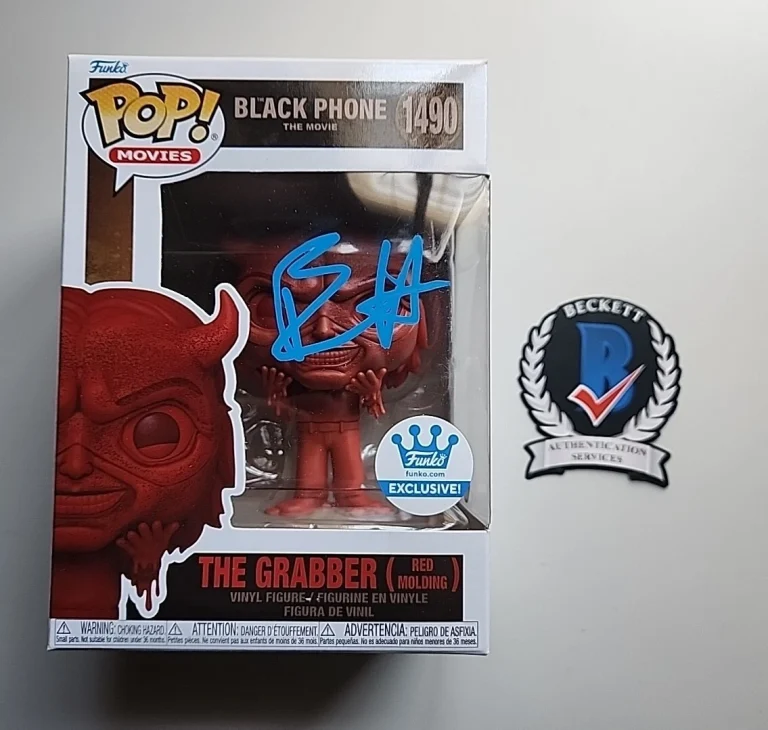 ETHAN HAWKE THE BLACK PHONE SIGNED FUNKO POP THE GRABBER BECKETT BAS COA