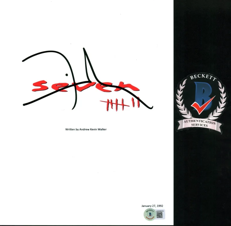 DAVID FINCHER SIGNED SEVEN SE7EN SCRIPT LEGENDARY DIRECTOR BECKETT BAS COA