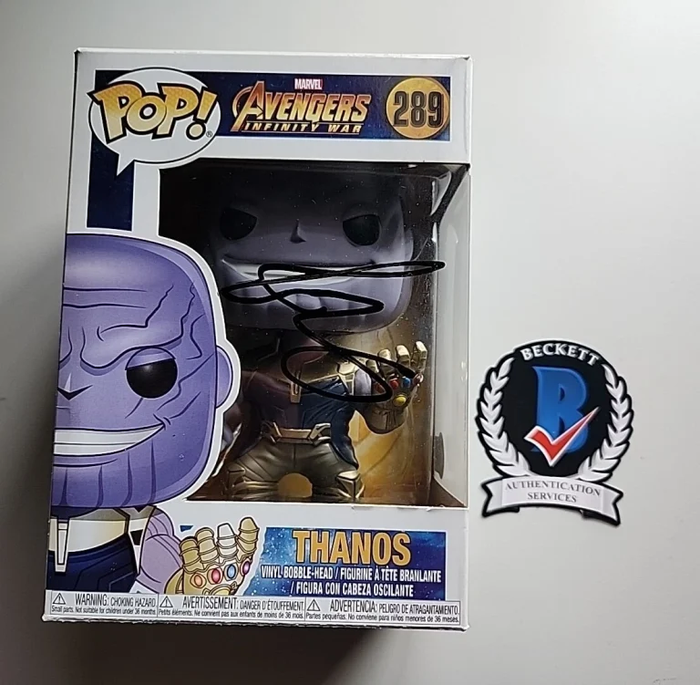 JOSH BROLIN SIGNED THANOS INFINITY WAR FUNKO POP BECKETT BAS COA 289 MCU ENDGAME