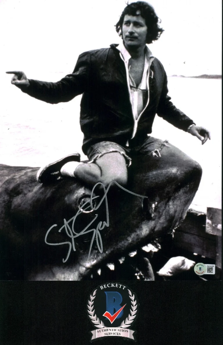 STEVEN SPIELBERG SIGNED JAWS 11X14 LEGENDARY DIRECTOR BECKETT BAS FULL LOA COA
