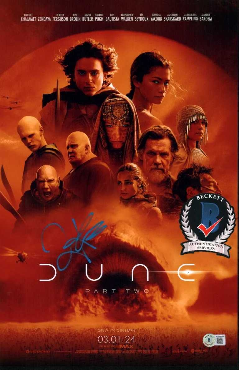 ZENDAYA SIGNED DUNE CHANI DUNE 2 BEAUTIFUL ACTRESS 11X17 PHOTO BECKETT BAS COA