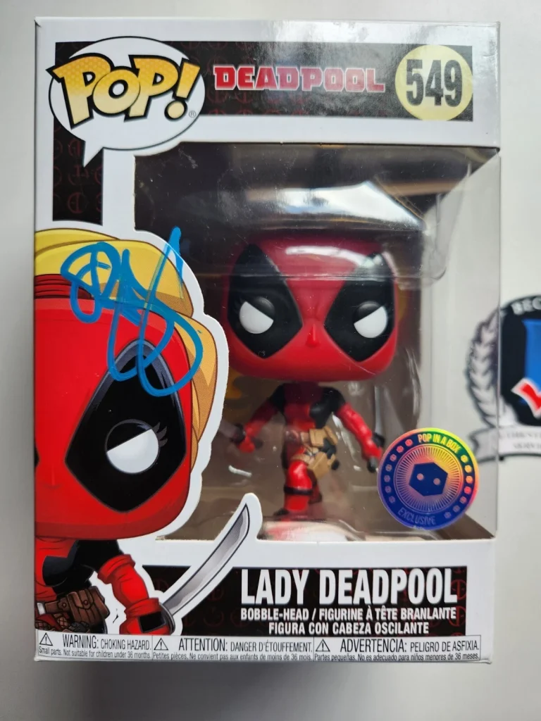 BLAKE LIVELY SIGNED LADYPOOL DEADPOOL WOLVERINE FUNKO BECKETT BAS COA 549