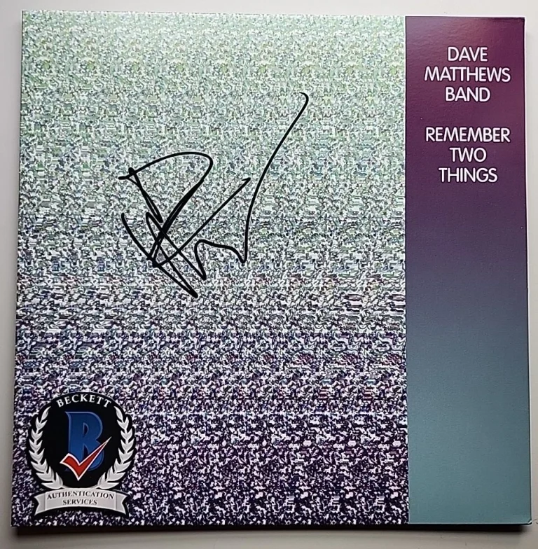 DAVE MATTHEWS SIGNED REMEMBER TWO THINGS DAVE MATTHEWS BAND VINYL LP BAS LOA