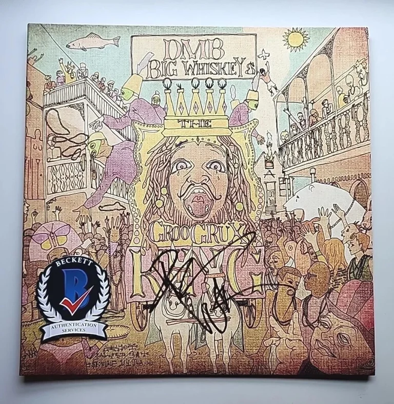 DAVE MATTHEWS SIGNED BIG WHISKEY GROO GRUX DAVE MATTHEWS BAND VINYL LP BAS LOA