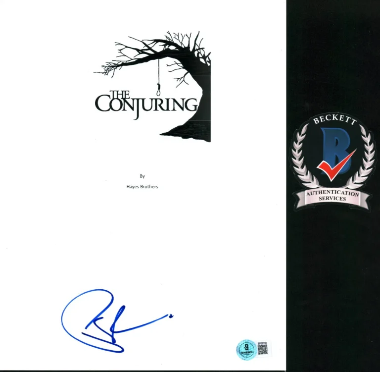 PATRICK WILSON SIGNED THE CONJURING FULL SCRIPT ED WARREN BECKETT BAS COA