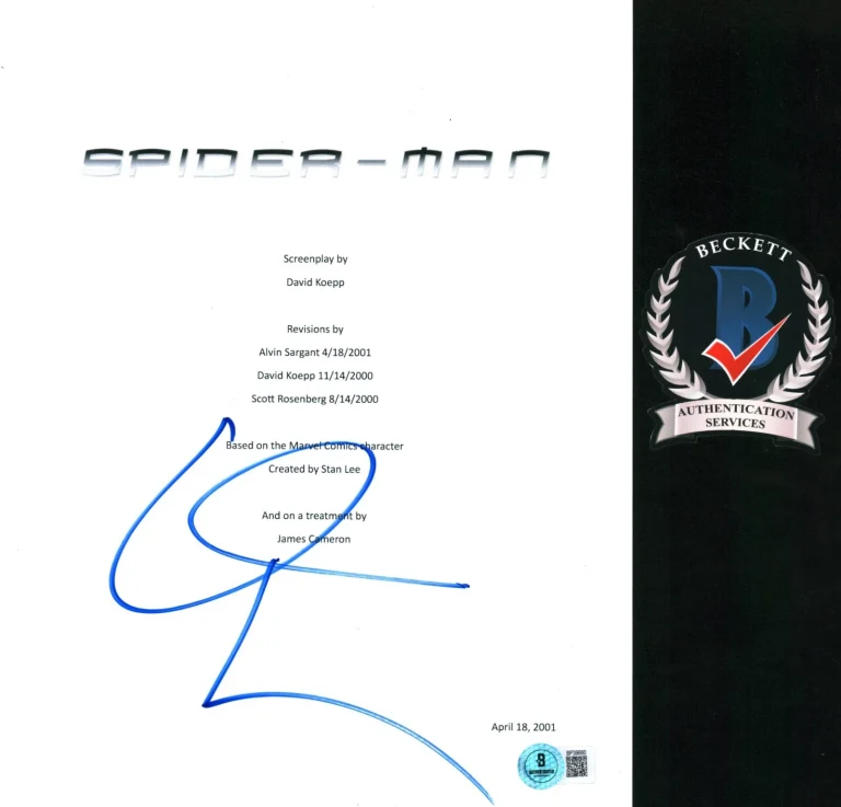 WILLEM DAFOE SIGNED SPIDERMAN GREEN GOBLIN MOVIE SCRIPT BECKETT COA BAS