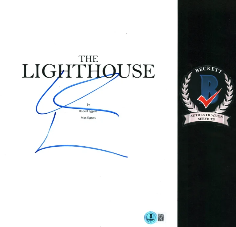 WILLEM DAFOE SIGNED THE LIGHTHOUSE MOVIE SCRIPT BECKETT COA BAS