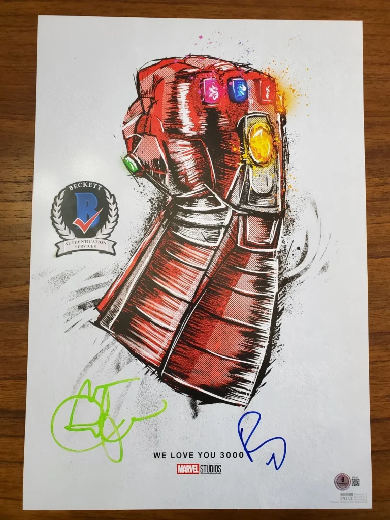 ROBERT DOWNEY JR. MARK RUFFALO SIGNED AVENGERS ENDGAME 13X19 PHOTO BECKETT COA