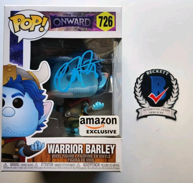 CHRIS PRATT SIGNED ONWARD WARRIOR BARLEY FUNKO POP BECKETT BAS COA 726