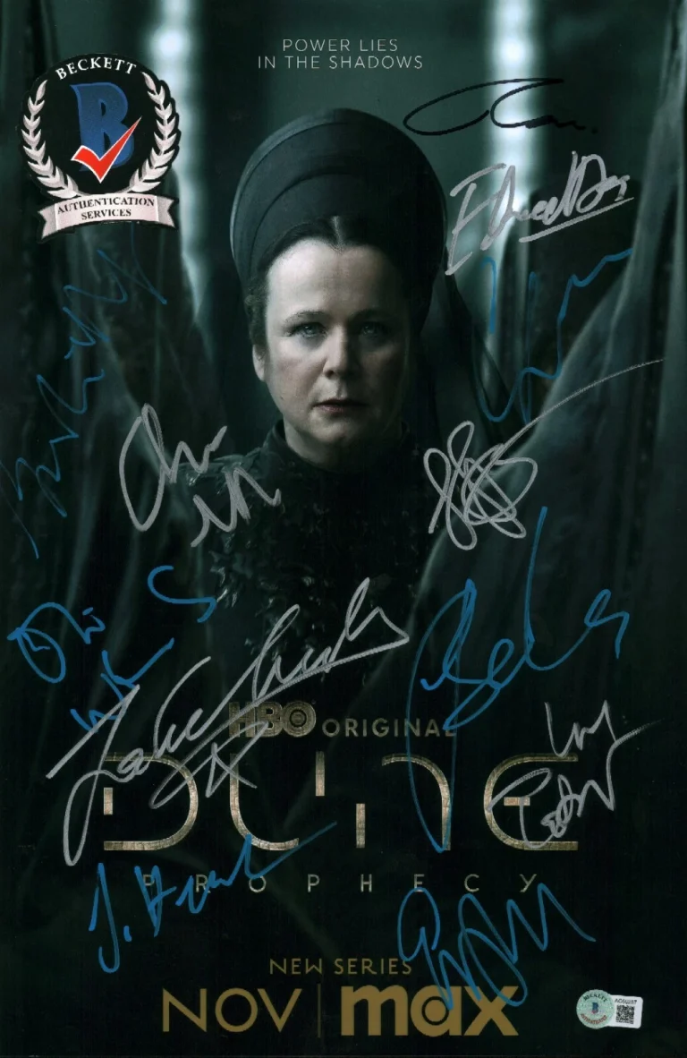 DUNE PROPHECY SIGNED CAST PHOTO 11X17 WILLIAM, WATSON, HEUSTON +9 BAS COA LOA
