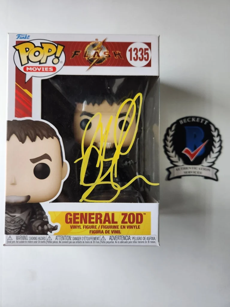 MICHAEL SHANNON SIGNED GENERAL ZOD THE FLASH FUNKO POP BECKETT BAS COA DC 1335