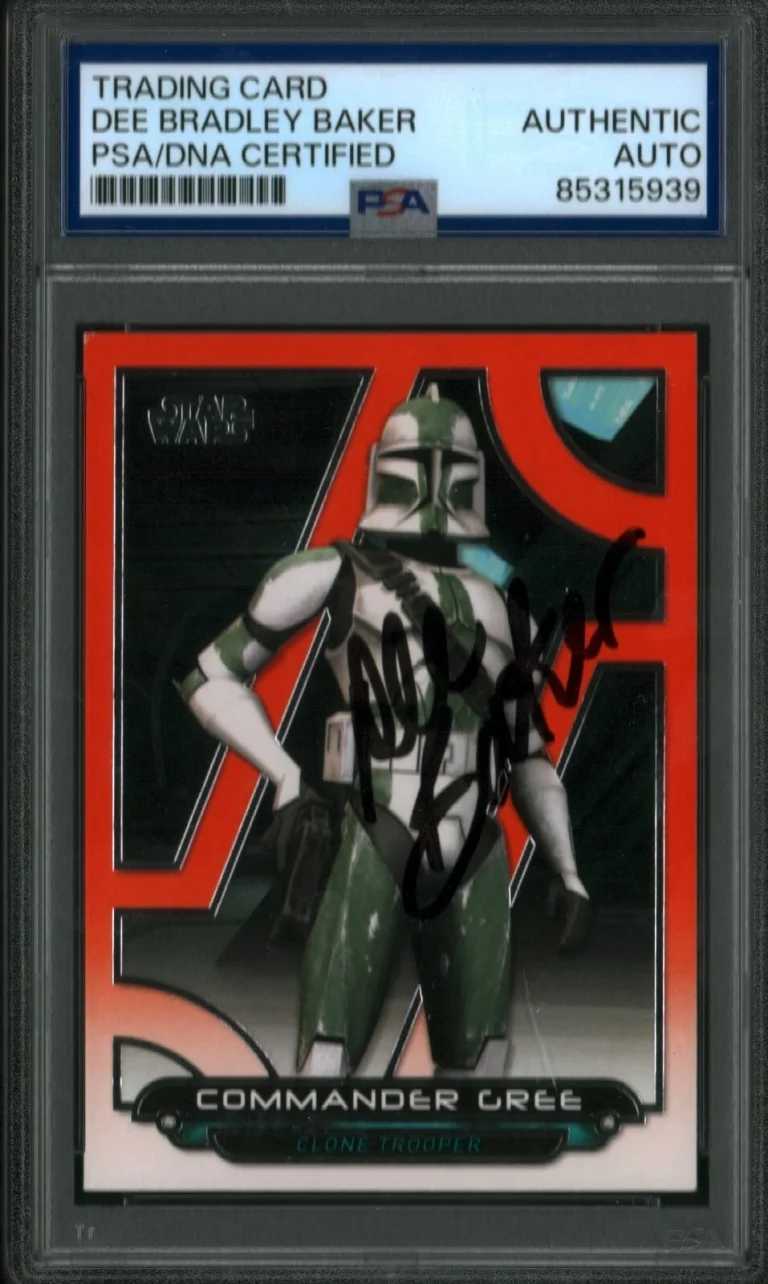 DEE BRADLEY BAKER SIGNED STAR WARS CLONE WARS CARD PSA DNA SLAB AUTOGRAPHED