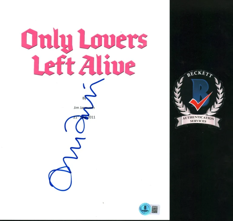 TILDA SWINTON SIGNED ONLY LOVERS LEFT ALIVE SCRIPT FULL MOVIE BECKETT BAS COA