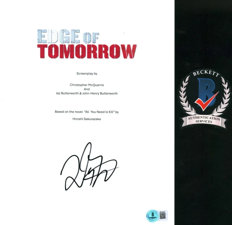 DOUG LIMAN SIGNED EDGE OF TOMORROW SCRIPT LEGENDARY DIRECTOR BECKETT BAS COA