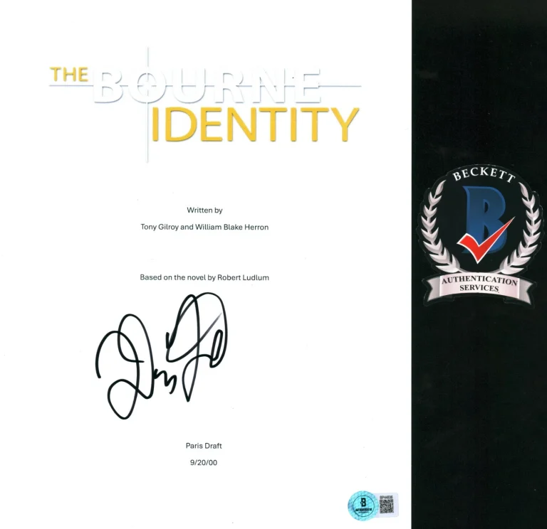 DOUG LIMAN SIGNED THE BOURNE IDENTITY SCRIPT LEGENDARY DIRECTOR BECKETT BAS COA