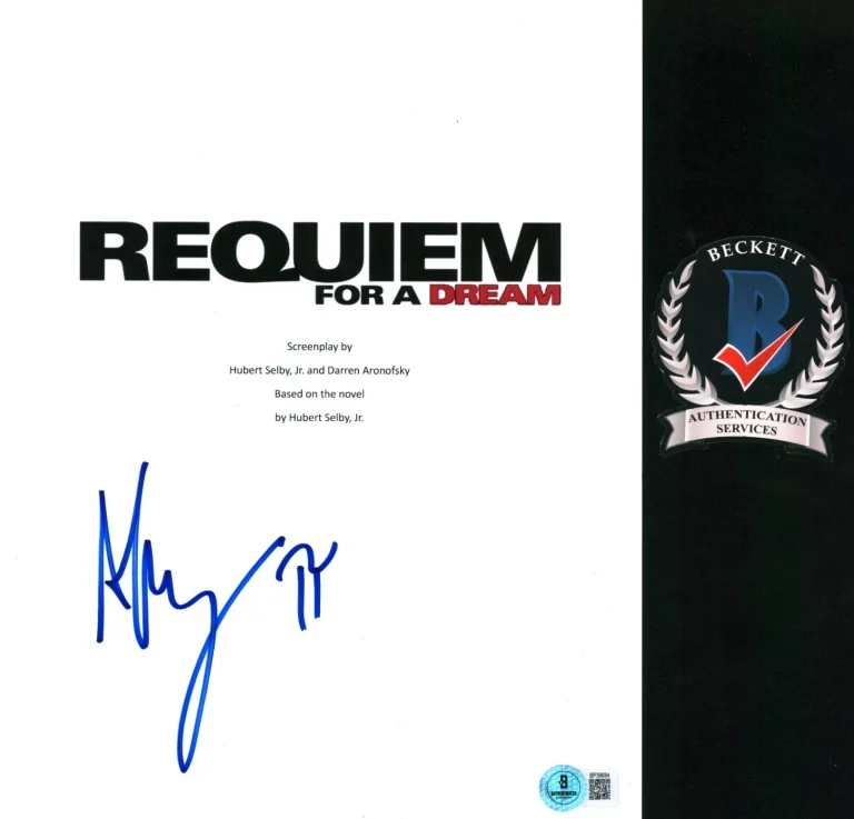 DARREN ARONOFSKY SIGNED REQUIEM FOR A DREAM FULL SCRIPT BECKETT BAS COA
