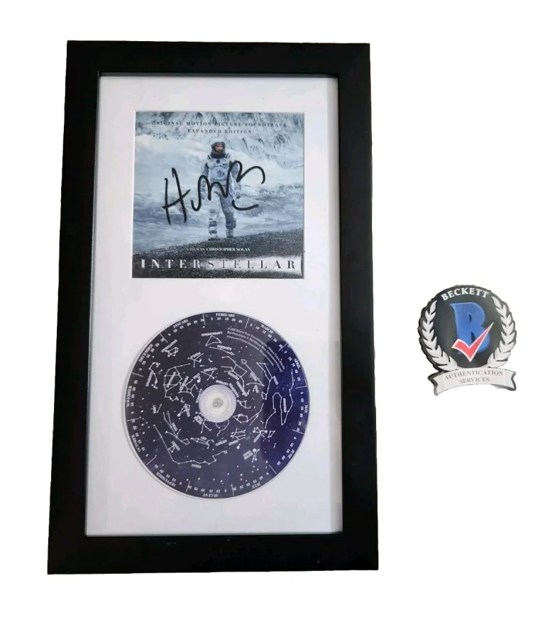HANS ZIMMER SIGNED INTERSTELLAR MOVIE SOUNDTRACK FRAMED CD LEGEND COMPOSER BAS