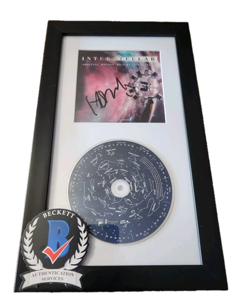 HANS ZIMMER SIGNED INTERSTELLAR FRAMED CD MOVIE SOUNDTRACK LEGEND COMPOSER BAS