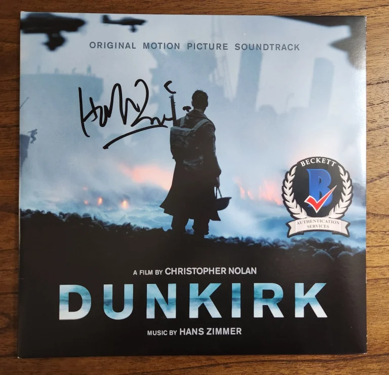 HANS ZIMMER SIGNED DUNKIRK VINYL SOUNDTRACK LP NOLAN MOVIE BECKETT BAS COA