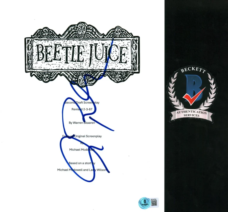 Alec Baldwin Signed Beetlejuice Tim Burton Movie Script Full Beckett BAS COA