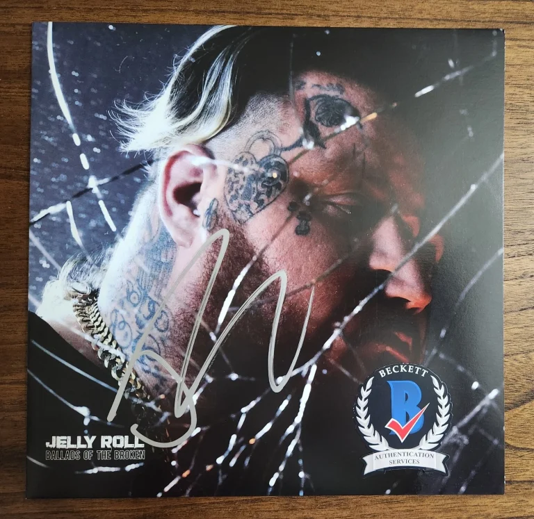 JELLY ROLL SIGNED BALLADS OF THE BROKEN VINYL ALBUM LP RECORD BAS COA COUNTRY