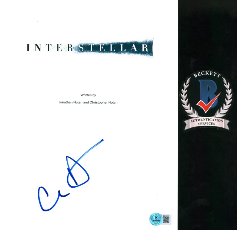 CASEY AFFLECK SIGNED INTERSTELLAR SCRIPT LEGENDARY ACTOR BECKETT BAS COA