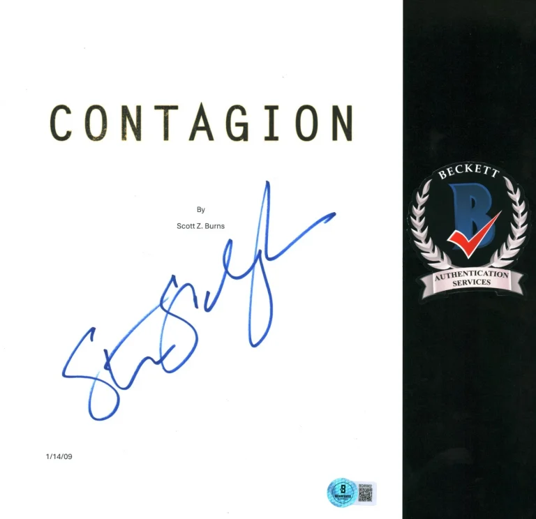 Steven Soderbergh Signed Autograph Contagion  Director Full Movie Script BAS COA