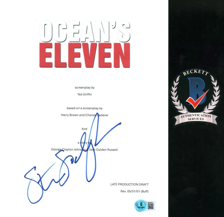 Steven Soderbergh Signed Autograph Oceans Eleven Director Movie Script BAS COA
