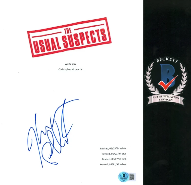 KEVIN POLLAK Signed The Usaul Suspects Full Movie  Script Beckett COA