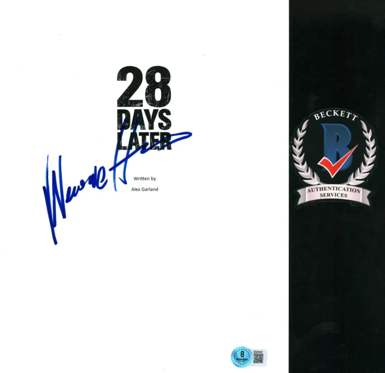 Naomi Harris Signed 28 Days Later Full Movie Script Danny Boyle Film BAS COA
