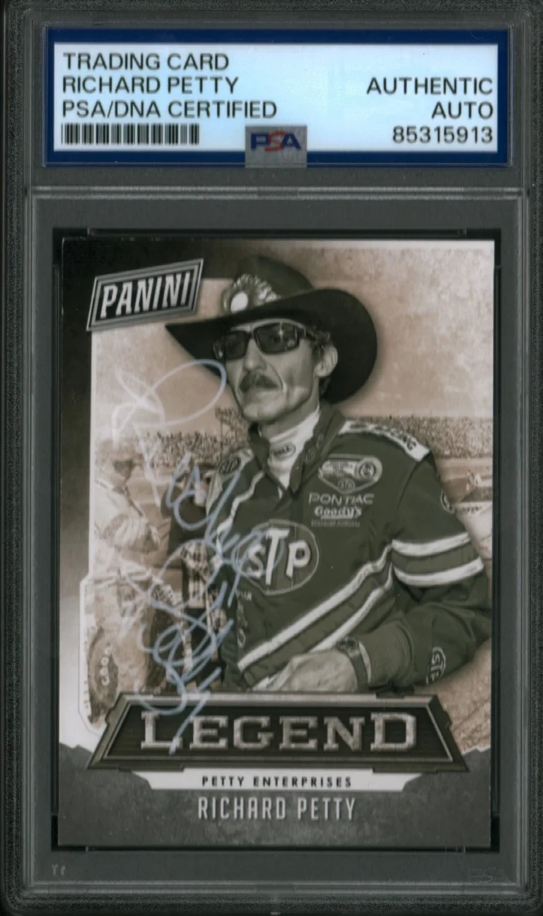 Richard Petty Signed Panini National Racing Legend Autographed PSA/DNA