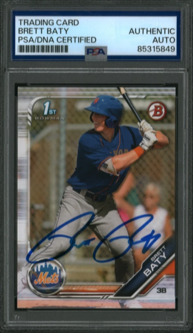 Brett Baty Signed Bowman First Rookie Topps Mets Slugger Autographed PSA/DNA