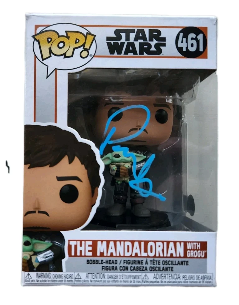 PEDRO PASCAL SIGNED THE MANDALORIAN STAR WARS FUNKO 461 BECKETT BAS COA