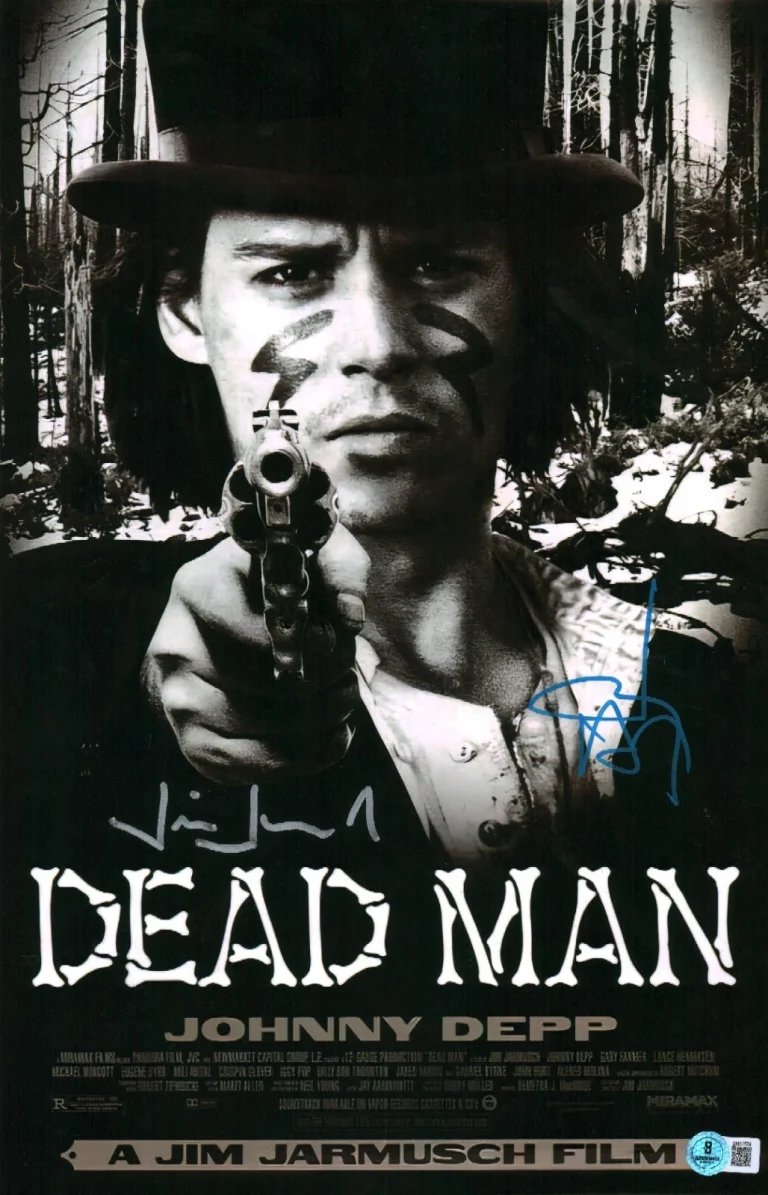 JOHNNY DEPP JIM JARMUSCH SIGNED DEAD MAN LEGENDARY ACTOR 11X17 PHOTO BAS COA